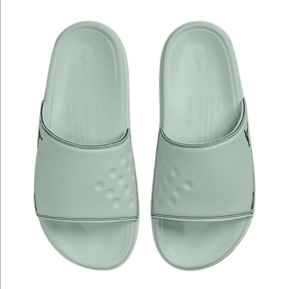 SOLD Nike Air Jordan Play Slides Seafoam/Photon Dust Men's Sandal Size 8 - Picture 4 of 6